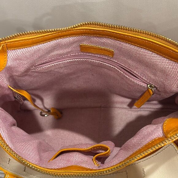 Dooney & Bourke Orange Patent Leather Shoulder Bag - Picture 4 of 8